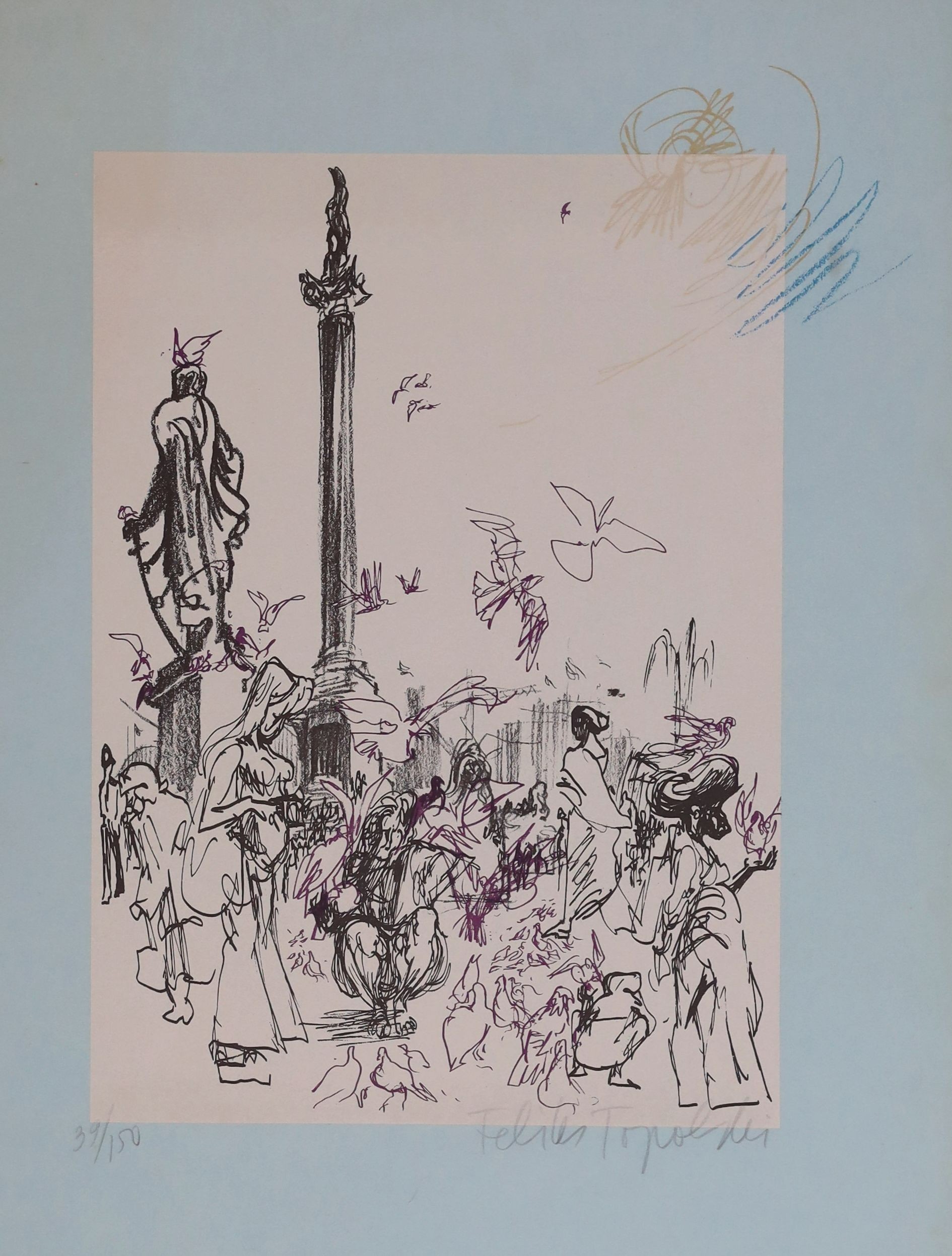 Felix Topolski RA (Polish/British, 1907-1989), The London Suite, 1973, the complete suite of six lithographs on colorplan wove, 48 x 63cm and 63 x 48cm, unframed
